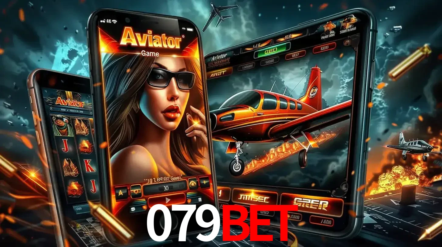 O popular jogo de apostas Aviator exibido em vários celulares e tablets, mostrando a interface emocionante e a ação de voo disponíveis para jogar agora no 079bet.