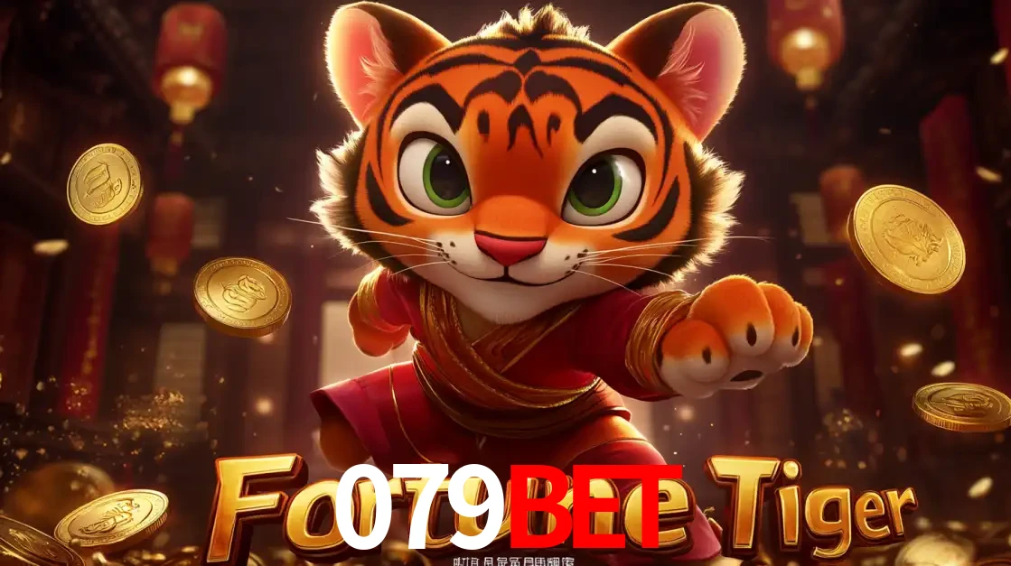 O carismático mascote do jogo de slot Fortune Tiger, um tigre fofo em pose de artes marciais, pronto para trazer sorte e multiplicadores de ganhos no cassino online 079bet.